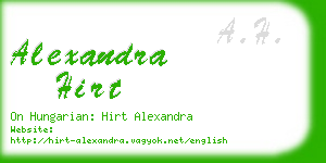 alexandra hirt business card